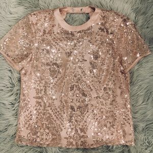 Sequin party blouse or pair with a blazer @work